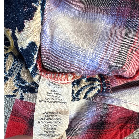 Soft Surroundings Pastiche Plain Flannel Shirt Jacquard Tapestry Floral Small - Picture 12 of 12